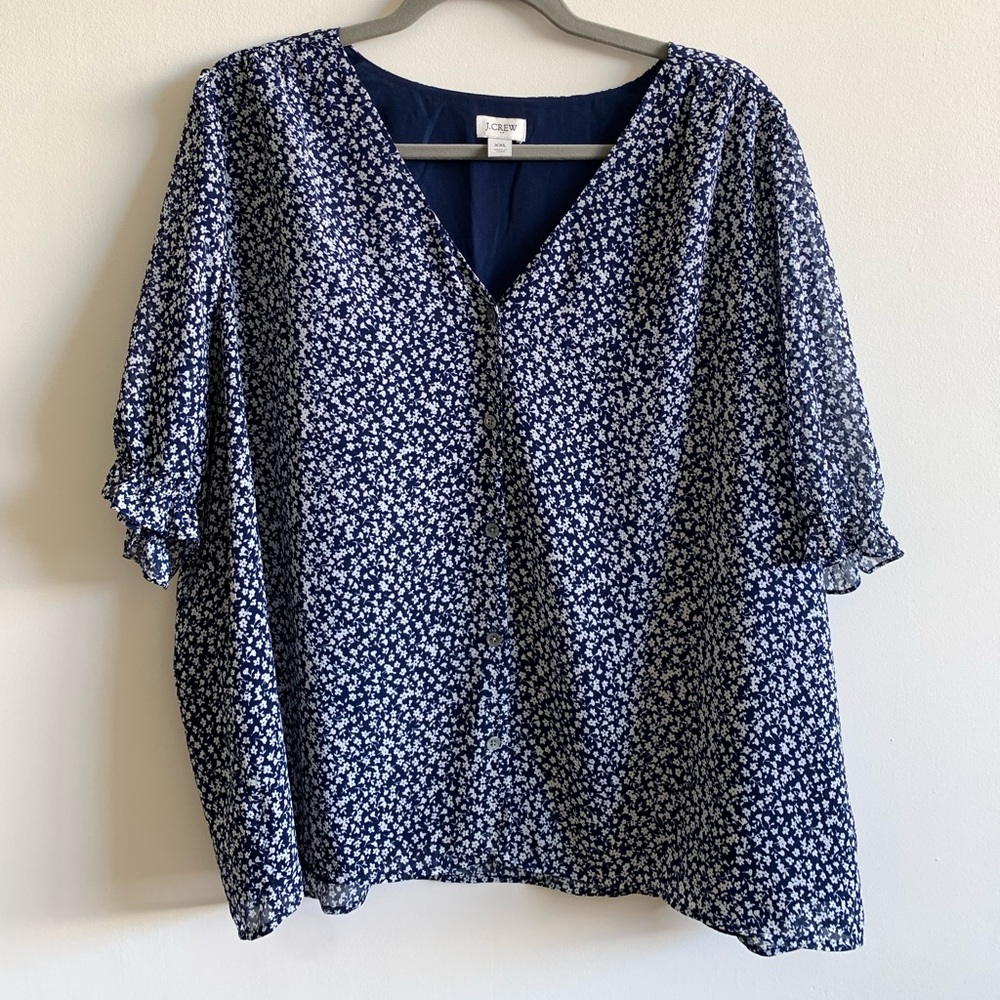J. Crew Floral Blouse *NEVER WORN*